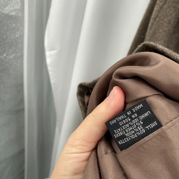 Vintage Session brown wool assymmetrical blazer - Picture 6 of 6